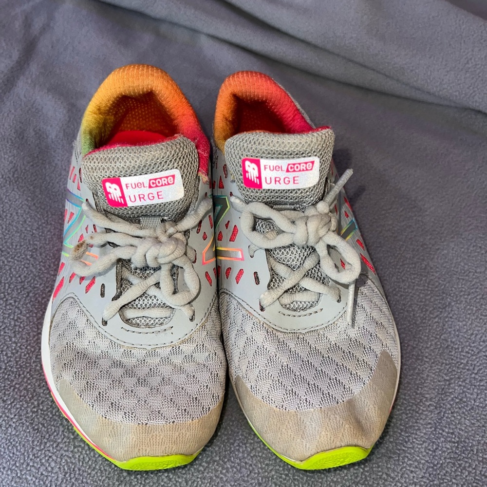 Girls New Balance tennis shoes RAINBOW